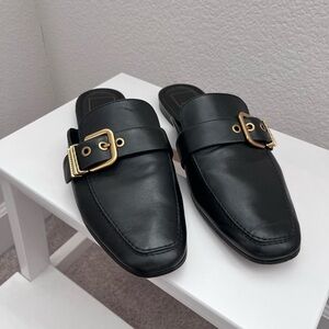 Dolce Vita Black leather mules- size 9.5